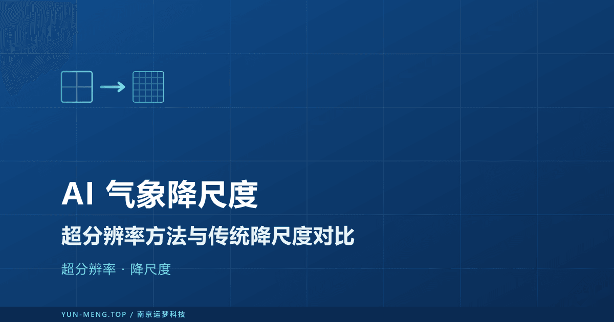 AI 气象降尺度：超分辨率方法与传统降尺度对比 封面