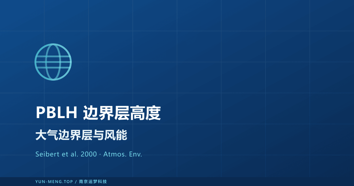 大气边界层高度（PBLH）与风能：ERA5 字段到工程应用 封面