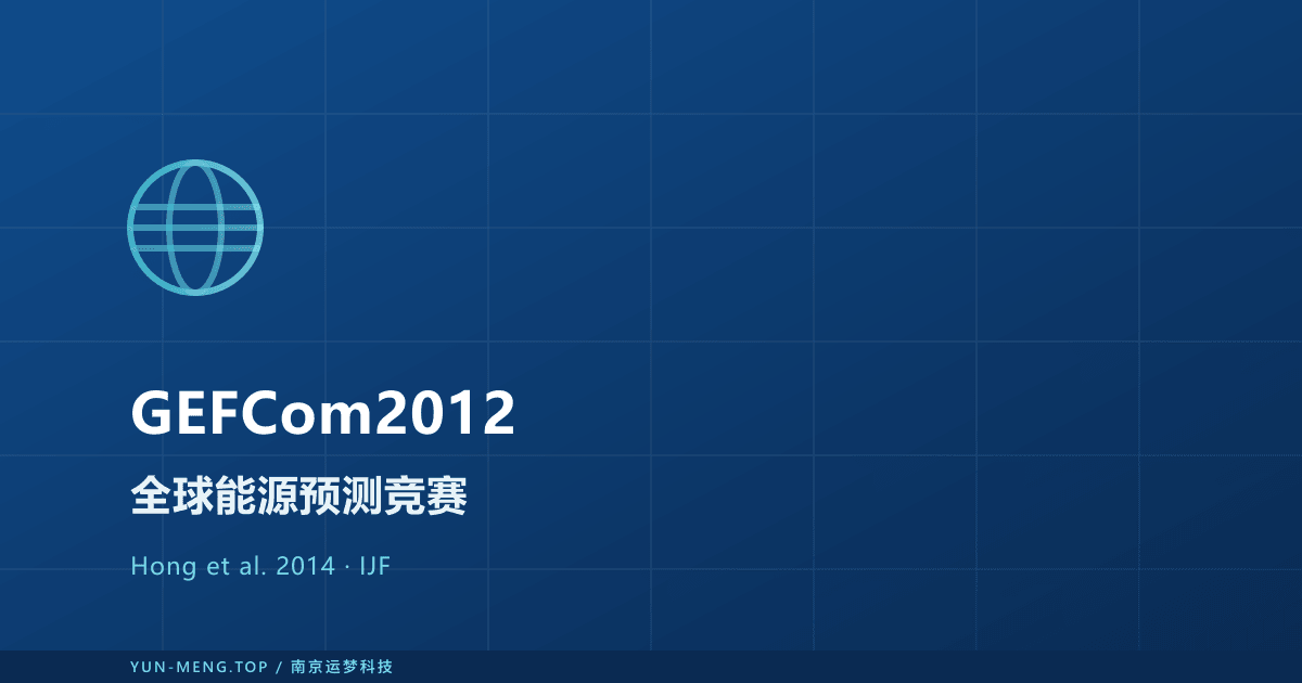 全球能源预测竞赛 GEFCom2012 — Hong 2014 与预测基准 封面