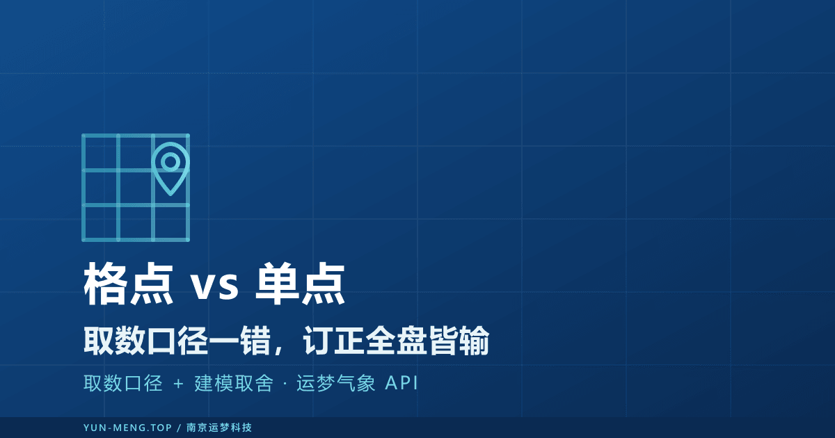 格点预报 vs 单点预报：取数口径与建模的取舍 封面