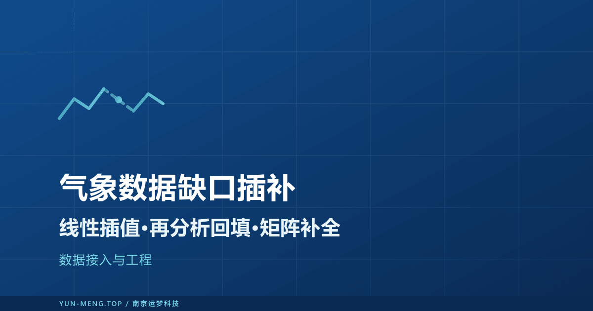 气象数据缺口插补：从线性插值到再分析回填与矩阵补全 封面