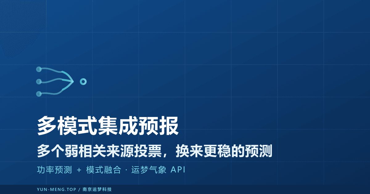 多模式集成预报：模式融合如何提升功率预测的稳健性 封面