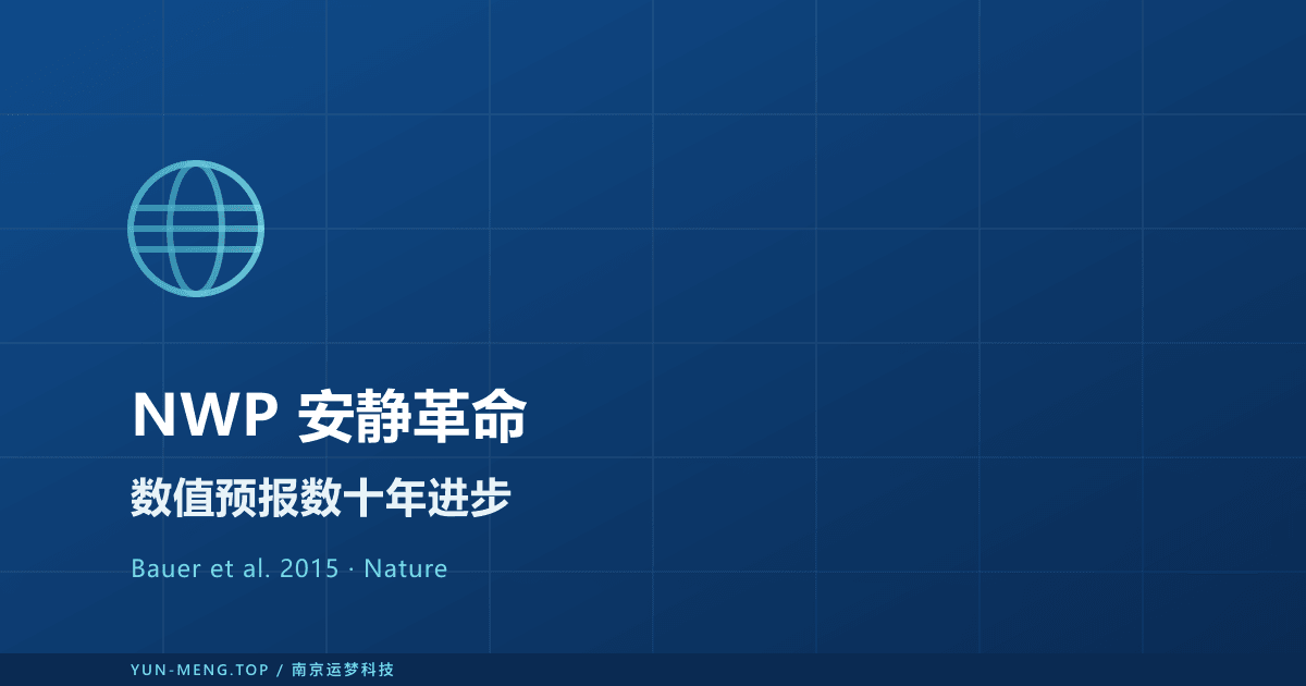 数值天气预报的安静革命 — Bauer 2015 Nature 综述 封面