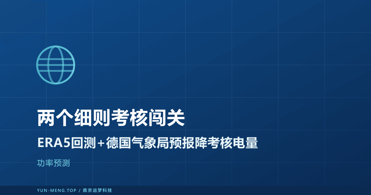 两个细则准确率考核怎么过：ERA5回测+德国气象局预报降考核电量实战 封面